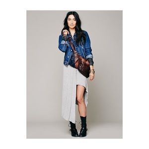 FREE PEOPLE Taxi Cab Skirt Gray